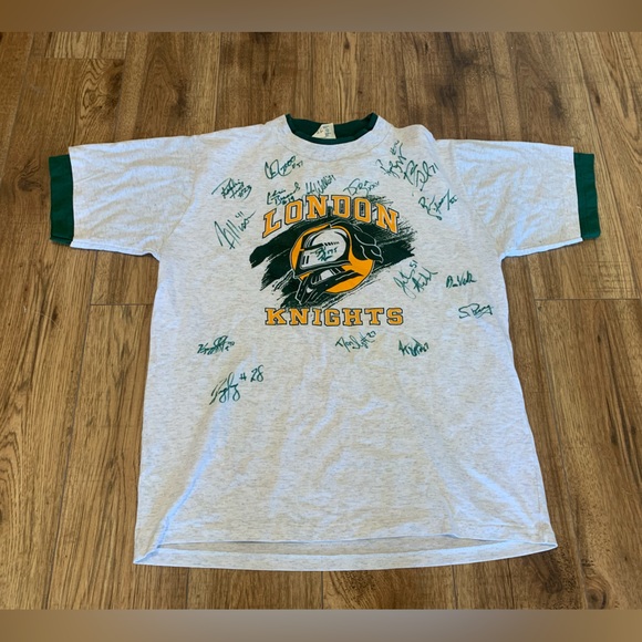 Tops - Vintage Autographed London Knights Single Stitch Shirt Adult Medium